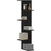 Image de vidaXL Vidaxl Étagère D'angle Murale Noir 36,5x36,5x140 Cm Bois D'ingénierie