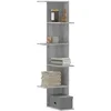 Image de vidaXL Vidaxl Étagère D'angle Murale Sonoma Gris Bois D'ingénierie