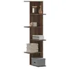 Image de vidaXL ÃtagÃ¨re d'angle murale chÃªne marron bois d'ingÃ©nierie