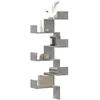 Image de vidaXL ÃtagÃ¨re murale d'angle gris bÃ©ton 45x45x147cm bois d'ingÃ©nierie