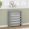 Image de vidaXL Cache-radiateur sonoma gris 78x20x82 cm bois d'ingénierie852686