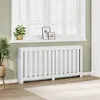 Image de vidaXL Cache-radiateur blanc 175x20x82 cm bois d'ingÃ©nierie