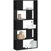 Image de vidaXL Bibliothèque 5 niveaux noir 80,5x23,5x162,5 cm bois ingénierie852772