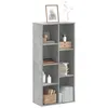 Image de vidaXL Bibliothèque gris béton 50x25x105 cm bois d'ingénierie852792