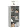 Image de vidaXL Vidaxl Bibliothèque Gris Béton 50x25x105 Cm Bois D'ingénierie