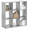 Image de vidaXL Bibliothèque gris béton 102x32x102 cm bois d'ingénierie852819