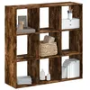 Image de vidaXL Bibliothèque chêne fumé 102x32x102 cm bois d'ingénierie852820