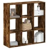 Image de vidaXL BibliothÃ¨que chÃªne fumÃ© 102x32x102 cm bois d'ingÃ©nierie