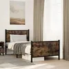 Image de vidaXL Cadre de lit en métal sans matelas chêne fumé 80x200 cm