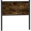 Image de vidaXL Vidaxl Tête De Lit Chêne Fumé 75 Cm Bois D'ingénierie Et Acier