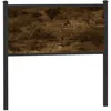 Image de vidaXL Vidaxl Tête De Lit Chêne Fumé 90 Cm Bois D'ingénierie Et Acier