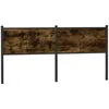 Image de vidaXL Vidaxl Tête De Lit Chêne Fumé 160 Cm Bois D'ingénierie Et Acier