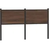 Image de vidaXL TÃªte de lit chÃªne marron 135 cm bois d'ingÃ©nierie et acier