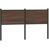 Image de vidaXL Vidaxl Tête De Lit Chêne Marron 150 Cm Bois D'ingénierie Et Acier