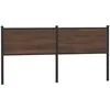 Image de vidaXL Vidaxl Tête De Lit Chêne Marron 180 Cm Bois D'ingénierie Et Acier