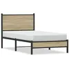 Image de vidaXL Cadre de lit en métal sans matelas chêne sonoma 75x190 cm