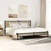 Image de vidaXL Cadre de lit en métal sans matelas chêne sonoma 160x200 cm