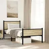 Image de vidaXL Cadre de lit en métal sans matelas chêne sonoma 90x190 cm