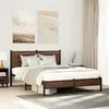 Image de vidaXL Cadre de lit en métal sans matelas chêne marron 150x200 cm