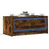 Image de vidaXL Table basse avec lumières LED chêne fumé ois d'ingénierie851988