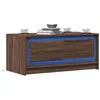 Image de vidaXL Table basse avec lumières LED chêne marron bois d'ingénierie