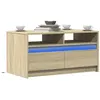 Image de vidaXL Table basse avec lumières LED chêne sonoma bois d'ingénierie851993