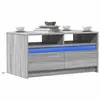 Image de vidaXL Table basse avec lumières LED sonoma gris bois d'ingénierie