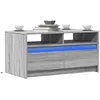 Image de vidaXL vidaXL Table basse avec lumières LED sonoma gris bois d'ingénierie