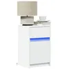 Image de vidaXL Armoire de chevet avec lumières LED blanc bois d'ingénierie851998