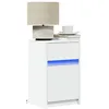 Image de vidaXL Armoire de chevet avec lumiÃ¨res LED blanc bois d'ingÃ©nierie