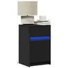 Image de vidaXL Armoire de chevet avec lumières LED noir bois d'ingénierie
