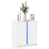 Image de vidaXL Buffet avec LED blanc 77x34x85 cm bois d'ingÃ©nierie