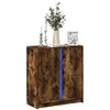 Image de vidaXL Buffet avec LED chêne fumé 77x34x85 cm bois d'ingénierie852135