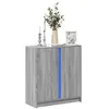Image de vidaXL Buffet avec LED sonoma gris 77x34x85 cm bois d'ingénierie852136