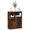 Image de vidaXL Buffet avec LED chêne fumé 77x34x100 cm bois d'ingénierie852149