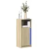 Image de Vidaxl Buffet Avec Led ChÃªne Sonoma 42,5x34x100 Cm Bois D'ingÃ©nierie