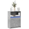 Image de vidaXL Buffet avec LED gris béton 72x34x100 cm bois d'ingénierie852162