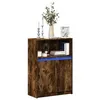 Image de vidaXL Buffet avec LED chêne fumé 72x34x100 cm bois d'ingénierie852163