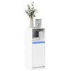Image de vidaXL Buffet avec LED blanc 38x34x100 cm bois d'ingénierie852166