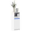 Image de vidaXL Buffet avec LED blanc 38x34x100 cm bois d'ingÃ©nierie