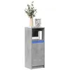 Image de vidaXL Buffet avec LED gris béton 38x34x100 cm bois d'ingénierie852169