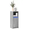 Image de vidaXL Buffet avec LED sonoma gris 38x34x100 cm bois d'ingénierie852171