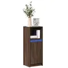 Image de vidaXL Buffet avec LED chêne marron 38x34x100 cm bois d'ingénierie852172