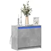 Image de vidaXL Buffet avec LED gris béton 72x34x61 cm bois d'ingénierie852176