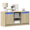 Image de Vidaxl Meuble Tv Avec Led ChÃªne Sonoma 100x34x50 Cm Bois D'ingÃ©nierie