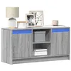 Image de vidaXL Meuble TV avec LED sonoma gris 100x34x50 cm bois d'ingénierie