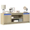 Image de vidaXL Meuble TV avec LED chêne sonoma 139,5x34x50cm bois d'ingénierie852196