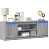 Image de vidaXL Meuble TV avec LED sonoma gris 139,5x34x50 cm bois d'ingÃ©nierie