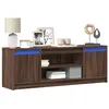 Image de vidaXL Meuble TV avec LED chêne marron 139,5x34x50cm bois d'ingénierie852200