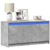Image de Vidaxl Meuble Tv Avec Led Gris BÃ©ton 100x34x50 Cm Bois D'ingÃ©nierie